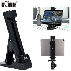 2 in 1 Versatile Tablet Tripod Mount and Desktop Stand Clamp Holder with Cold Shoe Detachable Base for Vlog Tripod Selfie Stick