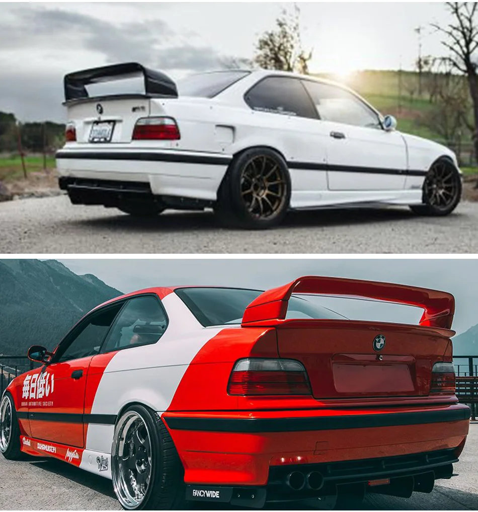 1990-2002 For BMW E36 M3 GT Style high quality ABS  Rear Spoiler E36 Series 3 coupe DIY paint by E36 spoilers