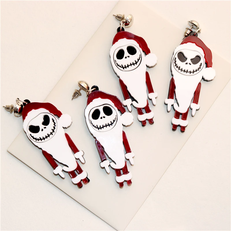 KUGUYS Halloween Christmas Ghost Earrings for Women Horror Jewellery