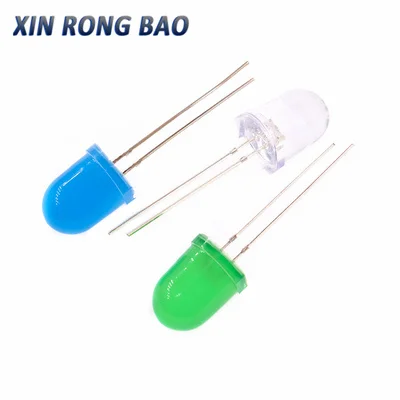 10Pcs F10 10MM LED Emitting Diode Red White Yellow Green Blue 3V DIY PCB Circuit Transparent Diffused Arduino Bulb