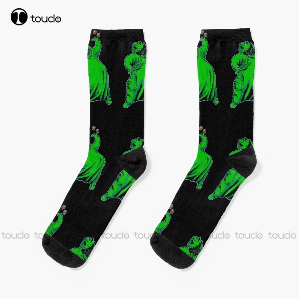 Oogie Boogie Socks Womens Boot Socks Christmas New Year Thanksgiving Day Gift Unisex Adult Teen Youth Socks 360° Digital Print