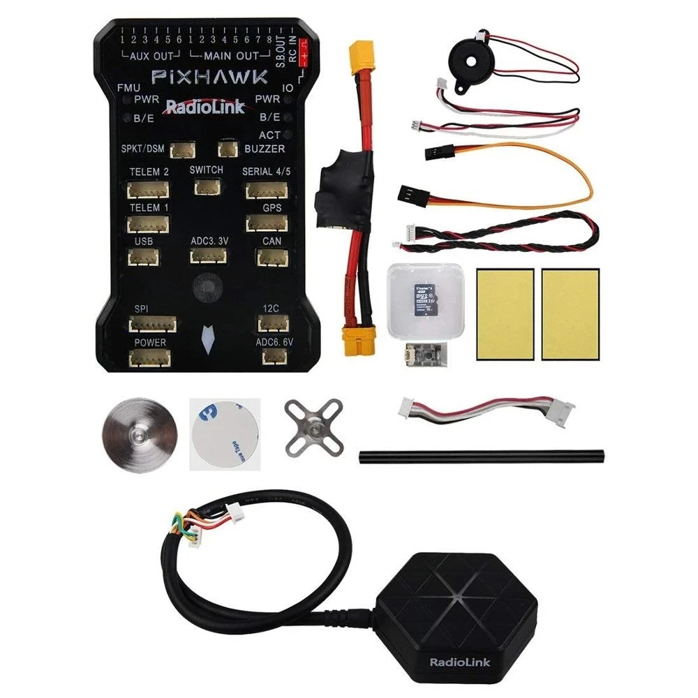 

Radiolink Pixhawk PIX APM 32 Bit Flight Controller w/ GPS Module RC Drone FC for Long-wheelbase Quadcopter/6-8 Axis Multirotor