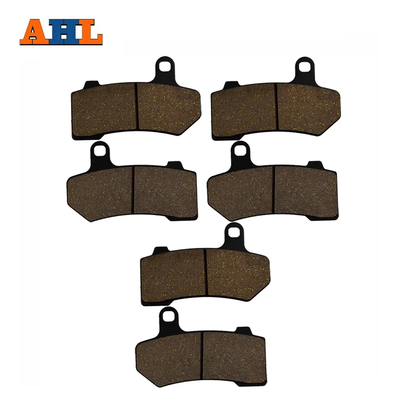 

AHL 3 Pairs Motorcycle Brake Pad For HARLEY VRSCD Night Rod Cast Wheel 2005-2008 Black Brake Disc Pad