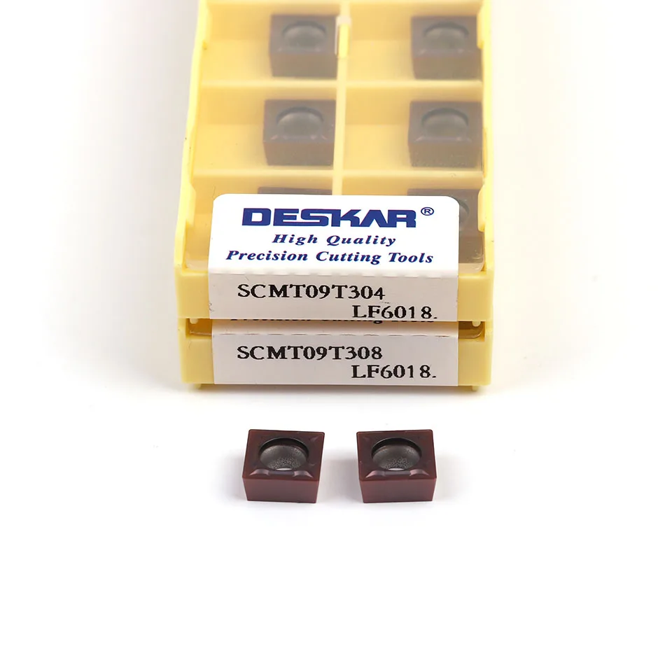 SCMT09T304 SCMT09T308 LF6018DESKAR Original ตัดคาร์ไบด์แทรกเครื่องกลึง CNC เครื่องมือสแตนเลสเครื่องมือ