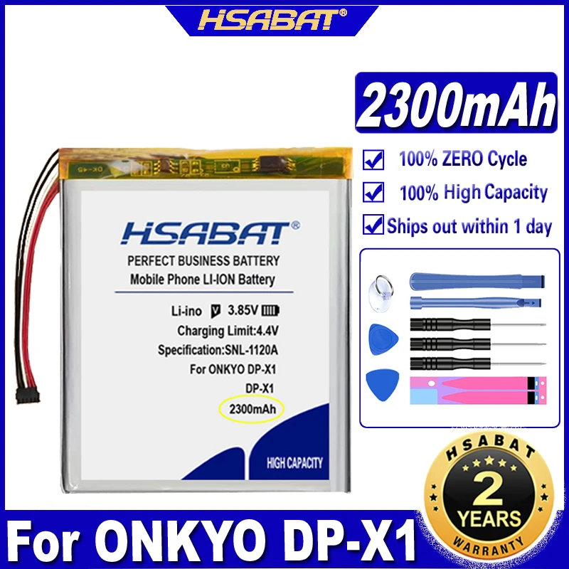 HSABAT DP-X1 XDP-300R 100R Player 2300mAh Battery for ONKYO DP-X1 XDP-300R XDP-100R Player Accumulator 5 Wire Batteries