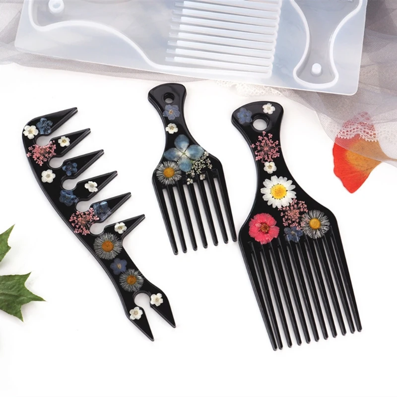 

Africa Hair Comb Resin Molds Hair Pick Mold DIY Hair Pick Afro Comb Resin Molds 85LF