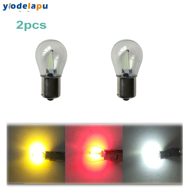 

2pcs Car Led Brake Lamps Super Bright 1156 BA15S P21W 1157 BAY15D Tail Bulbs Yellow Red White Blue 12V 24V Reversing Lights