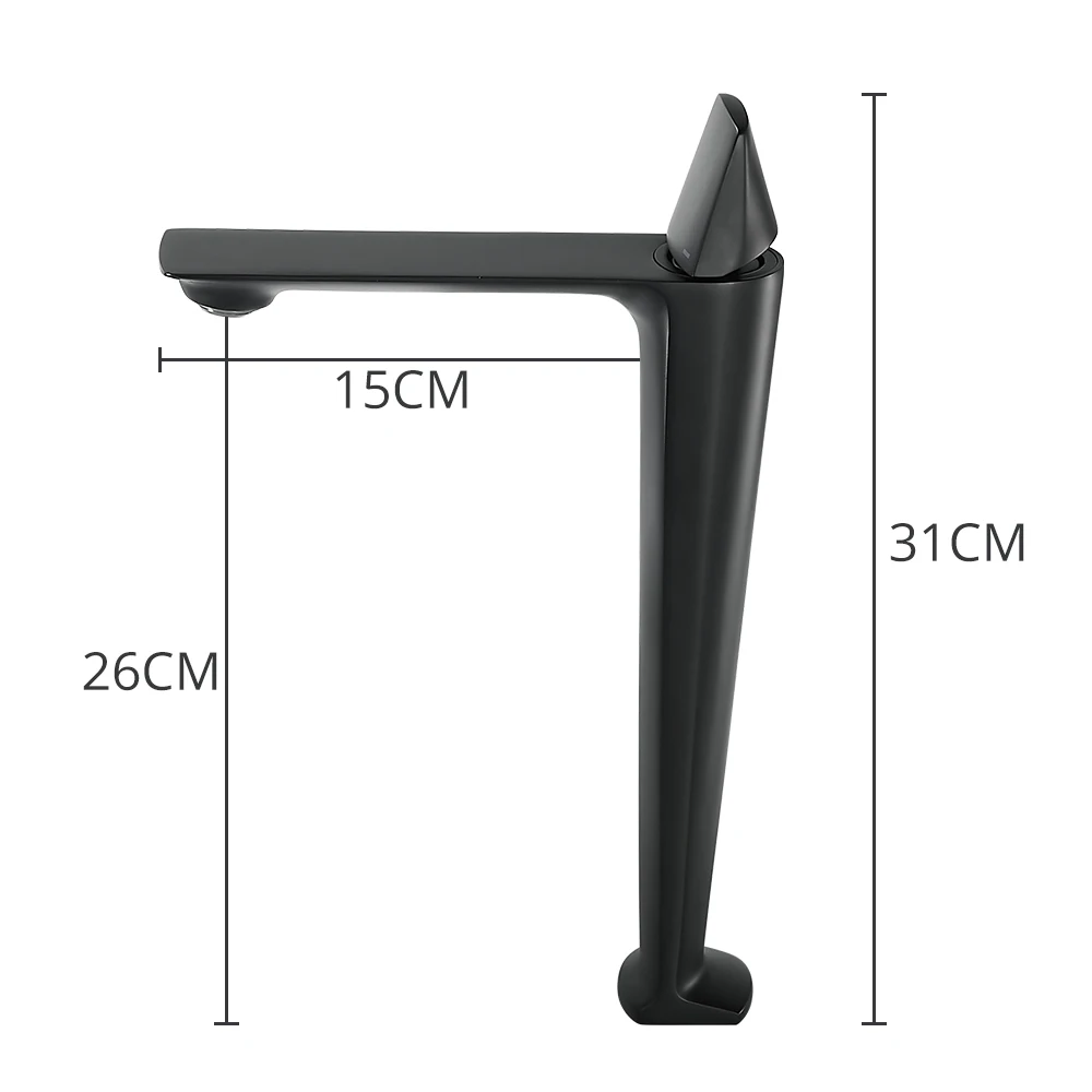 Becola Basin Faucets Black Mixer Tap for Bathroom Single Holder Single Hole Mounted Chrome Sink Taps Cold and Hot Crane Faucet