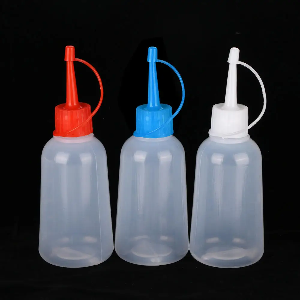 100ml Plastic Clear Tip Applicator Bottle Plastic Squeeze Bottle With Tip Cap For Crafts Art Glue Multi Purpose Refillable Empty