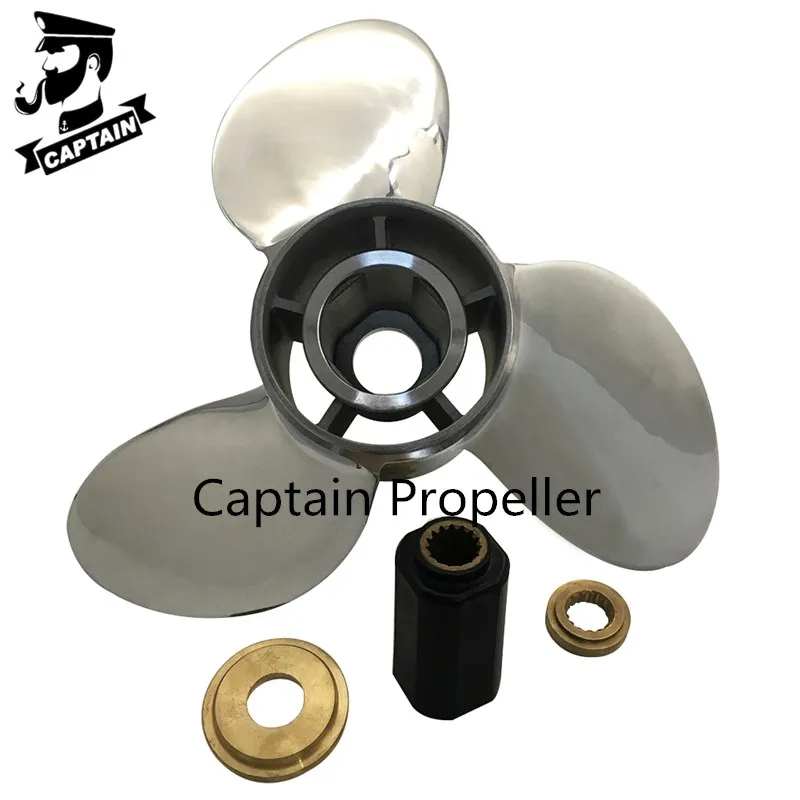 Captain Propeller 15 1/4X19 Fit Yamaha Outboard Engines 250HP 300HP F150 Stainless Steel 15 Tooth Spline LH 6CF-45970-00-00