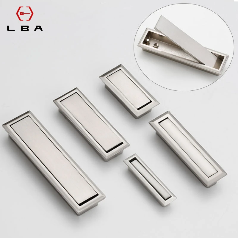 Modern Minimalist Tatami Decorative Furniture Door Handles Zinc Alloy Concealed Cabinet Push Pull Handles For Interior Doors