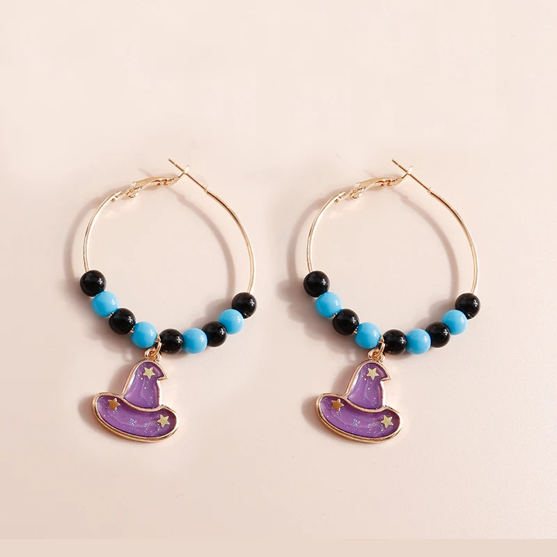 Trendy Halloween Tropfen Ohrringe Für Frauen Mond Tod Geist Kürbis Skelett Baumeln Ohrringe Party Zubehör Lustige Schmuck Geschenke – Detail 33