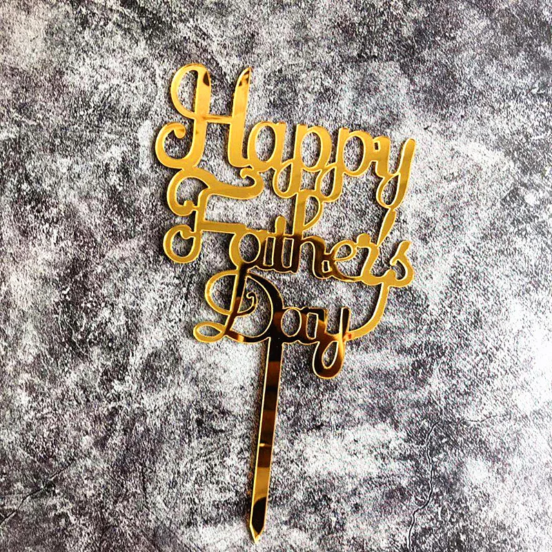Acrylic Super Dad Cake Topper Happy Father's Day Cake Topper Best Daddy Father's Birthday Cupcake Topper Party Cake Decorations image 5
