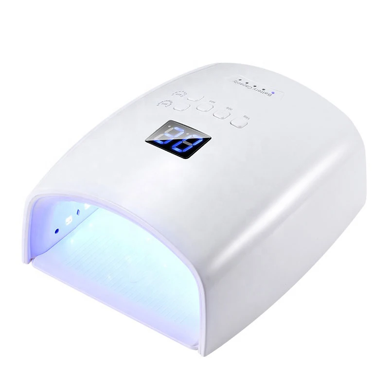 New 48W Portable Cordless Wireless Rechargeable RED White Light Professional Gel Nails Dryer Curing Lamp