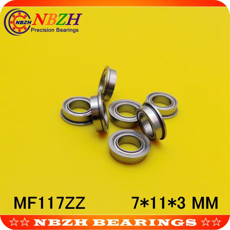 

NBZH Bearing Free Shipping Wholesale Boutique Flange Ball Bearings 1000 PCS /lot MF117ZZ / LF1170ZZ Size 7*11*12.2*3*0.6 Mm