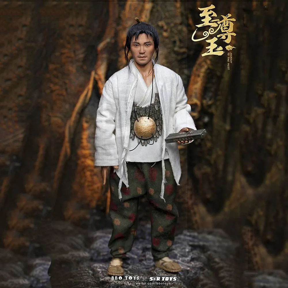 In Stock BBOTOYS X S&RTOYS SR001 1/6 Scale Male Soldier Stephen Chow Flying Dragon Action Figure with 2 Heads Model for Fans