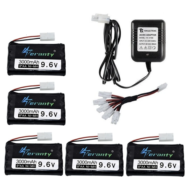 Bateria NiMH 9,6V 3000mAh para juguetes RC, barcos y robots - imagen 3