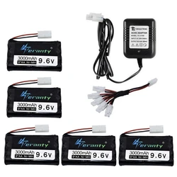 9.6v 3000mah Rechargeable Battery + 9.6v Charger For Rc toys Car Tank Robots Gun RC Boat AA Ni-MH 9.6v 2400mah NiMH Battery Pack