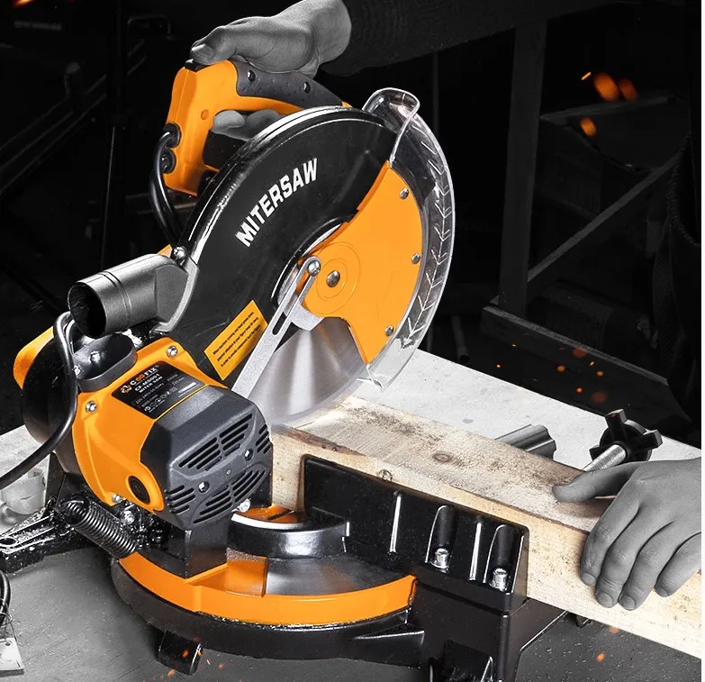 10 นิ้ว 255 มม.เลื่อยอลูมิเนียมเครื่องไม้เครื่องตัดอลูมิเนียม 45 องศา miter saw อลูมิเนียมเครื่อง