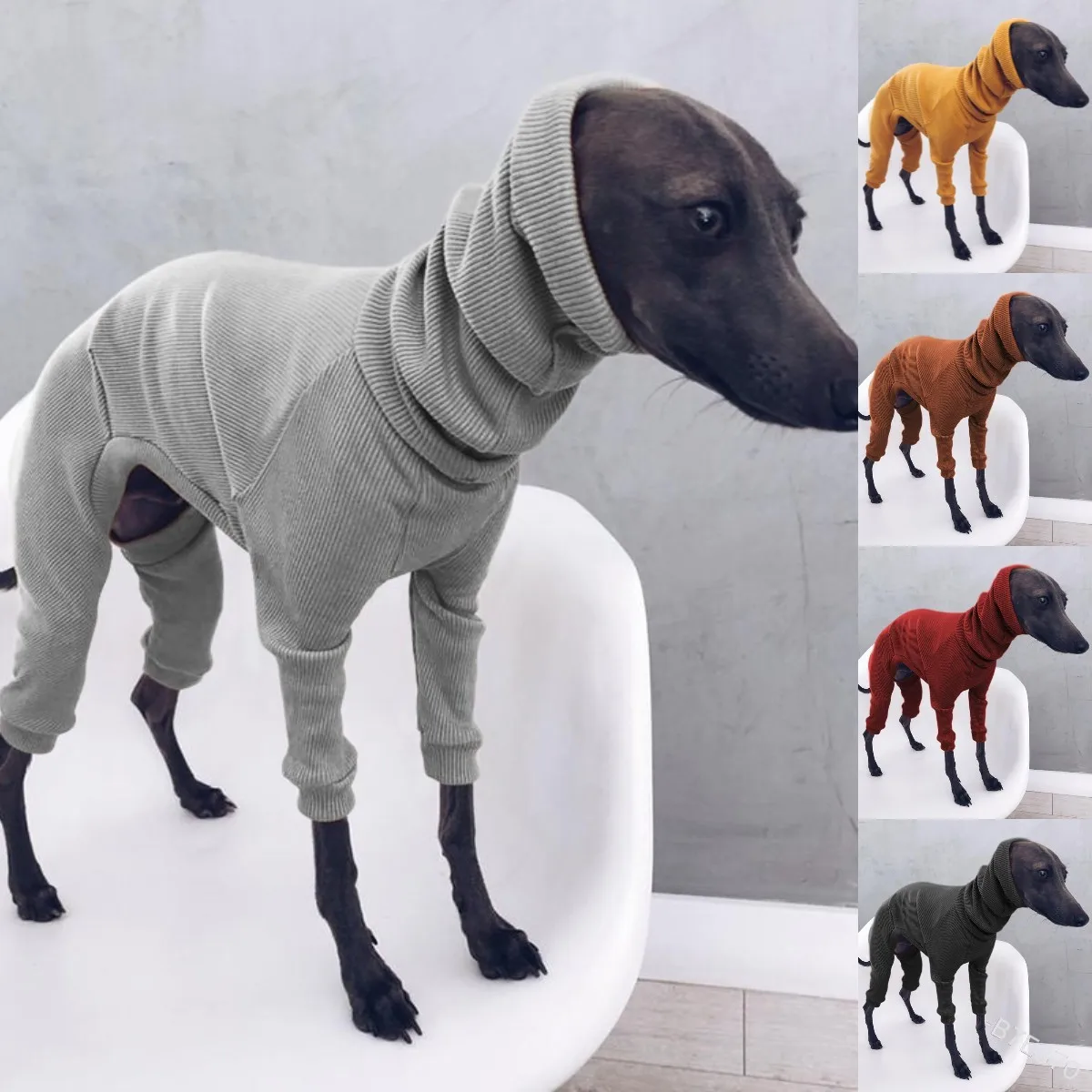 

Italian Greyhound Dog Clothes Soft Comfortable Dog Jumpsuit for Medium Large Big Dogs Pet Turtleneck Pajamas for Shepherd Pjs