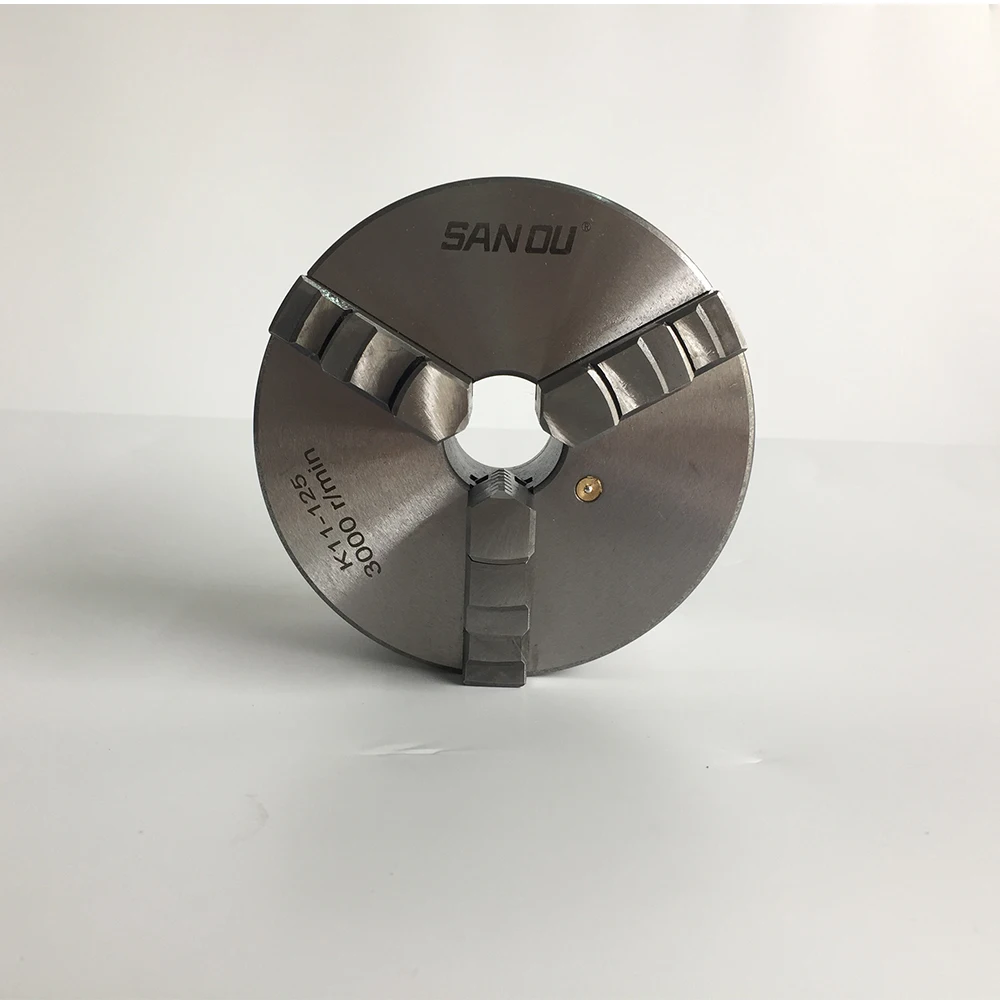 SAN OU Lathe Chuck K11-125 Three Jaw Self-Centering Chuck 125mm Scroll Chuck 5'' Jaw Chuck With Harden Steel For Mini Lathe