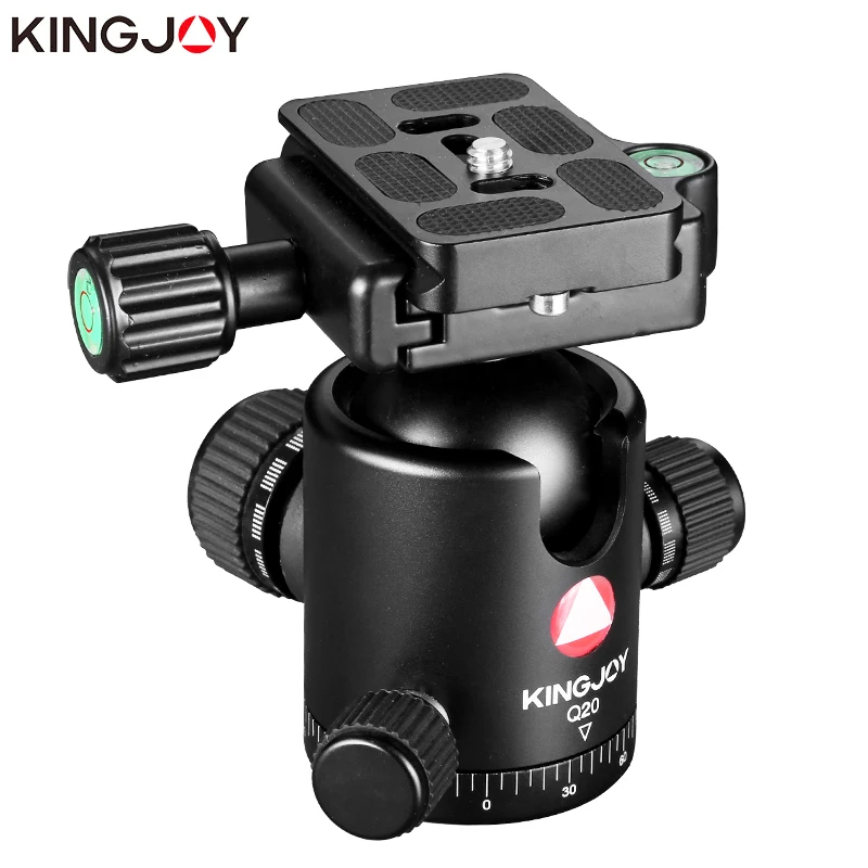 KINGJOY Q20 Tripod Ball Head 360° Rotating Panoramic Camera BallHead Mount Plate 1/4