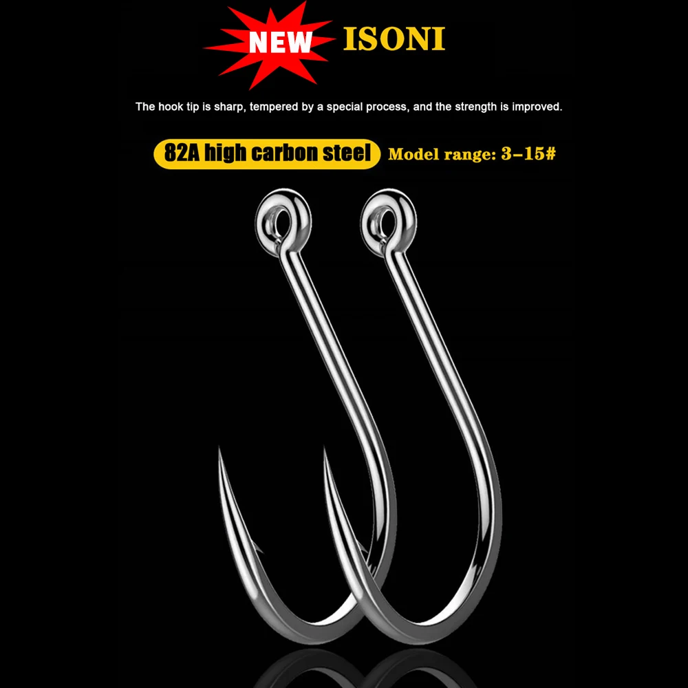 50pcs/pack Fish Hook High Carbon Steel Barbed 3#-15# peche en mer accessoire peche mer anzol para pesca carpfishing accesorios