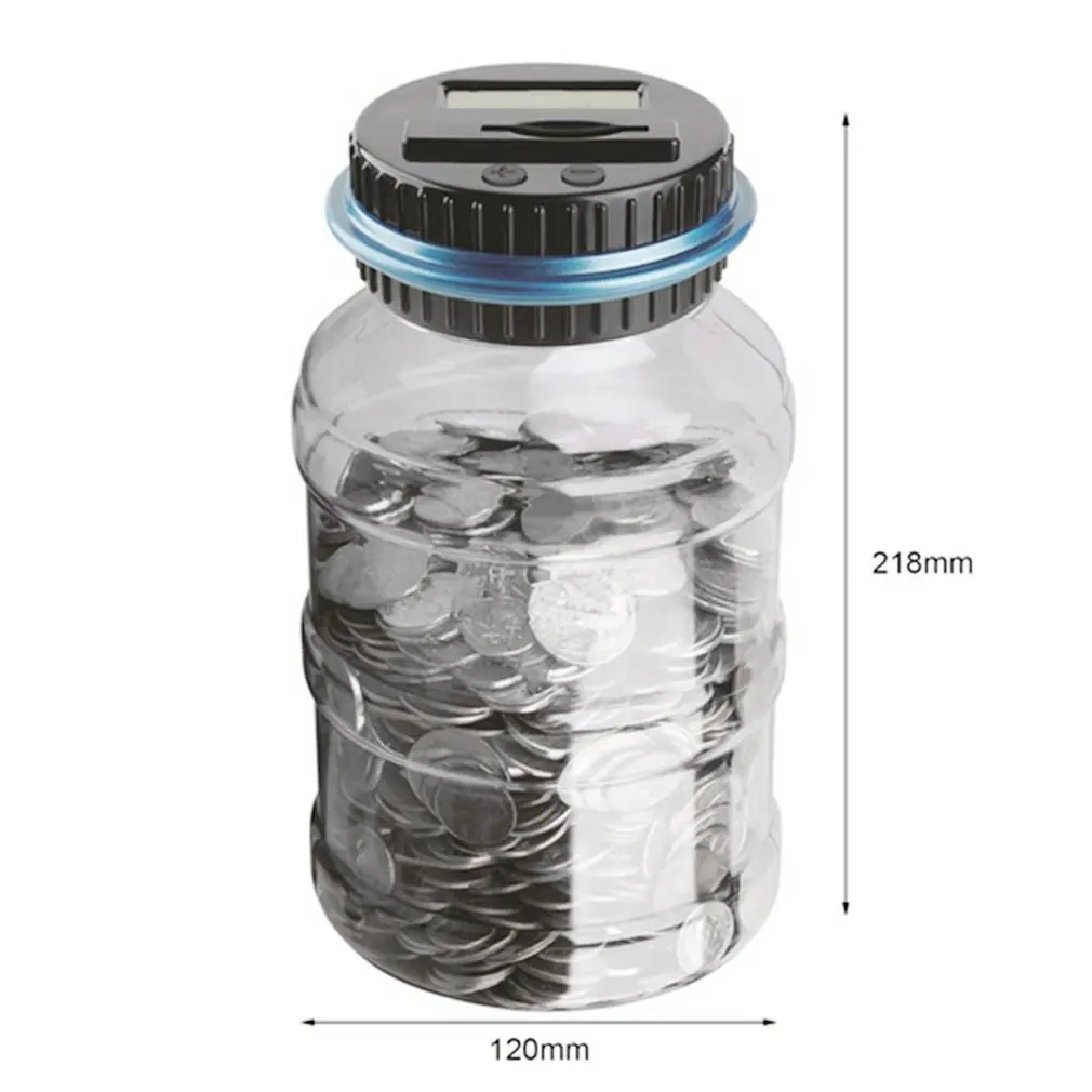 المحمولة حجم LCD عرض الإلكترونية الرقمية العد عملة البنك صندوق توفير المال جرة مكافحة البنك صندوق أفضل هدية دروبشيبينغ