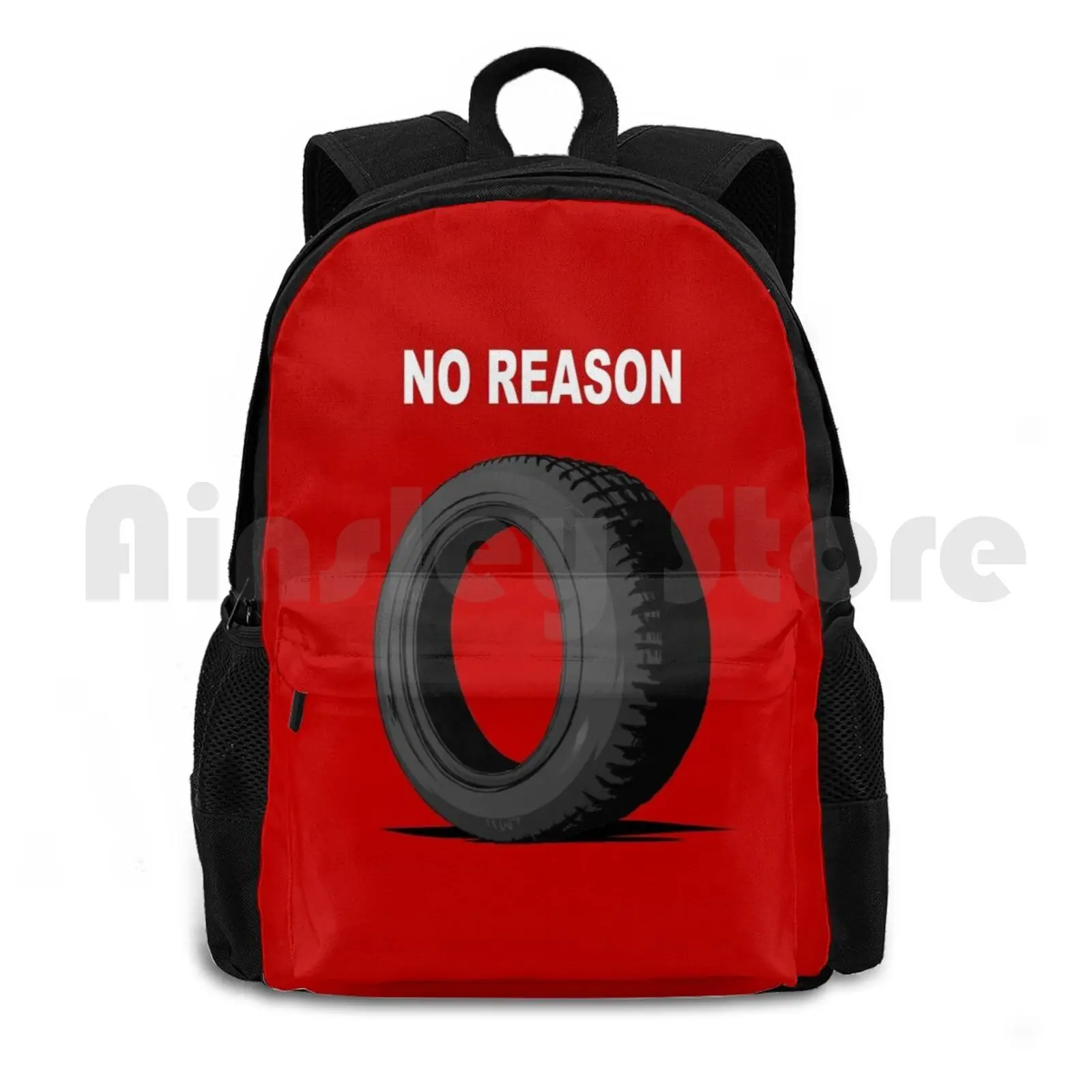 

No Reason Outdoor Hiking Backpack Riding Climbing Sports Bag Rubber Tire No Reason Movie Movies Film Quentin Dupieux Robert