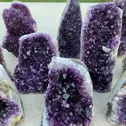 Tog Quality Hote Uruguary Dark Purple Amethyst Cluster Natural Amethyst Geode Chakra Crystal Decoration