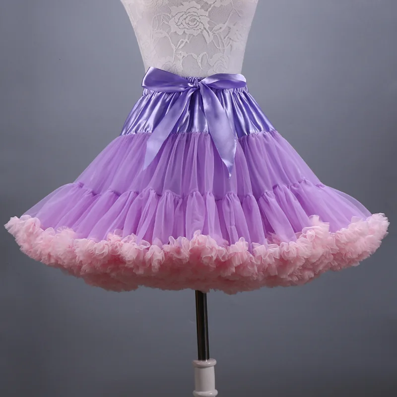 Vendita calda donne adulte sottoveste Mnini Tutu gonna abito da ballo danza donne Sexy gonne corte in Tulle gonfio