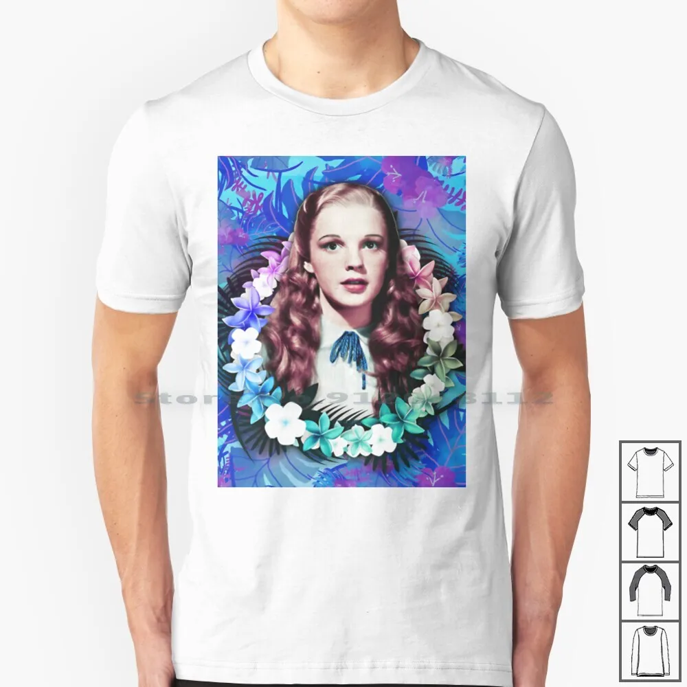 Dorothy , The T Shirt 100% Cotton Dorothy Judy Garland Judy Garland Wizard Oz The Actress Film Movie Cinema Fashion Flowers