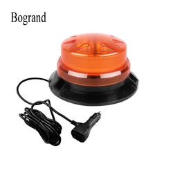 Bogrand LED Rotating Flashing Strobe Light Amber Emergency Truck Warning Lamp 9-28V Indicator Magnetic Signal Beacon Lights