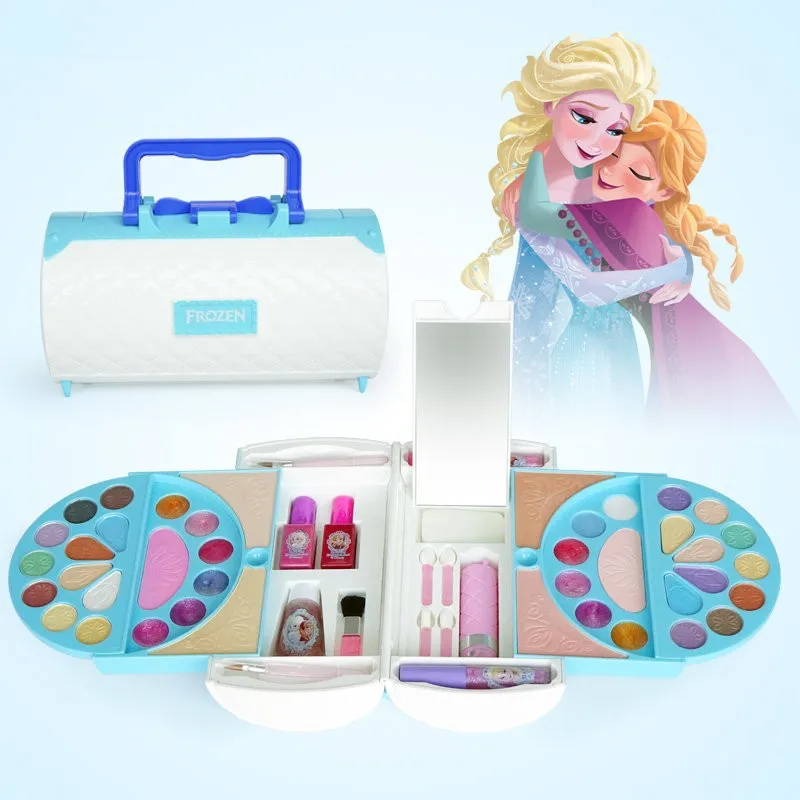 Disney girls Princess frozen elsa anna real valigia trucco set con scatola originale Cartoon Beauty Fashion Pretend Toys