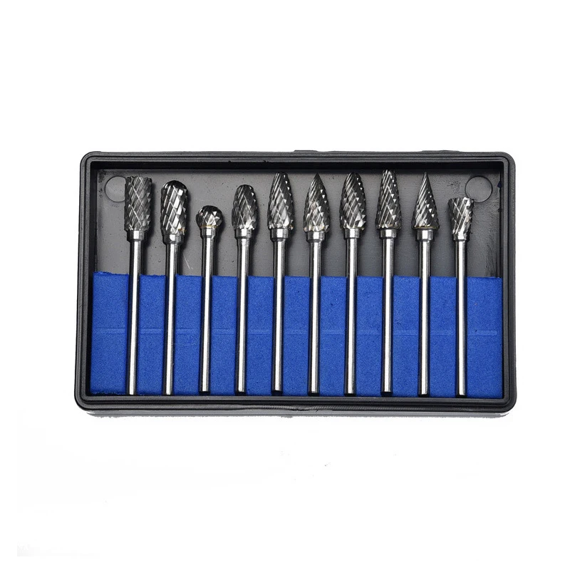 10 Piece Set Hard Tungsten Steel Grinding Head Alloy Rotate file Electric Drill Grinding Head Grinders Tungsten Steel Head