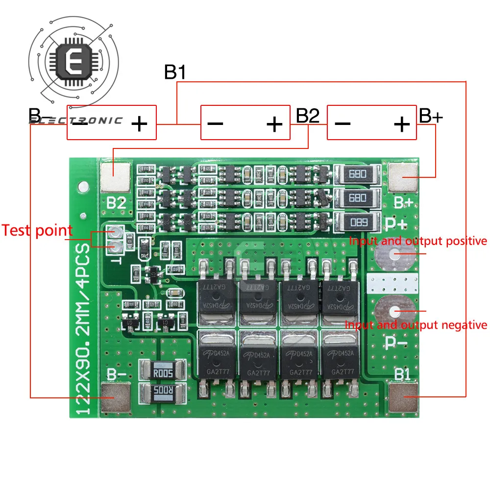 1PCS 3S 12V 11.1V 12.6V 25A Balance 18650 Lithium Ion Lithium Battery PCB Protection Board