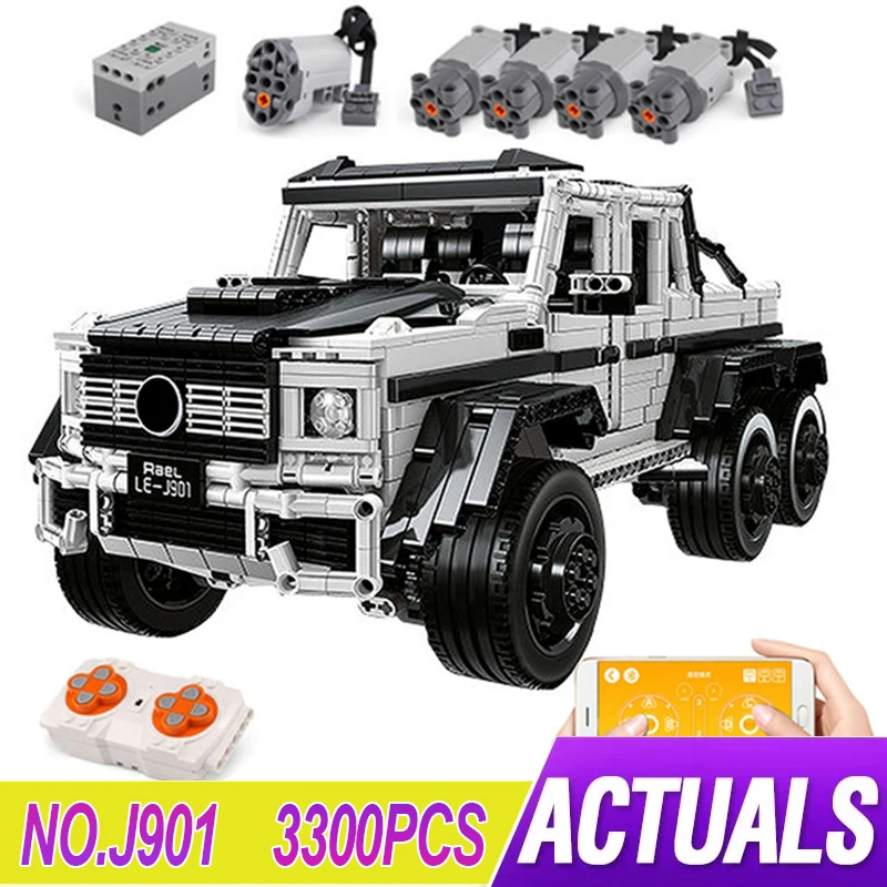 2019 Scale 1:8 Banz AMG G63 6X6 Compatible MOC Building Blocks Bricks Educational Toys Birthdays Gfits For Boy