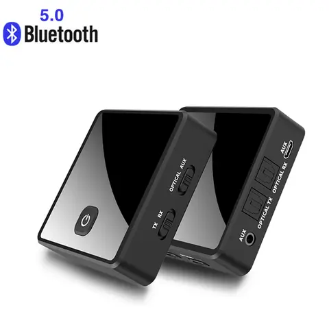 2 in 1 Bluetooth 5.0 Transmitter Receiver TV Speaker 3.5mm AUX Toslink Optical Adapter Audio Music Wireless Transmitter Receiver