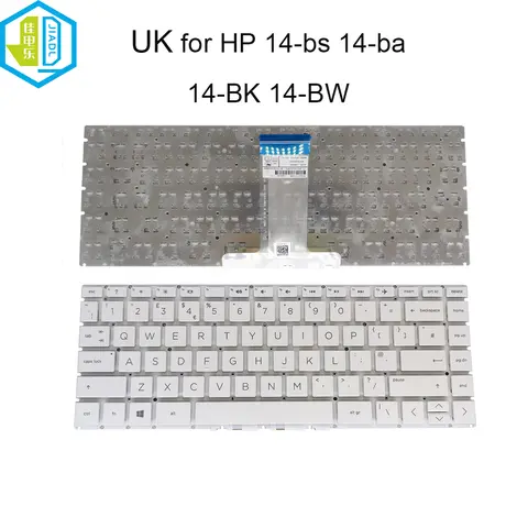 UK GB Laptop Keyboard For HP Pavilion 14-BS 14-BA 14M-BA 14T-BA 14-CB 14-BW 14-BK BF 240 G6 L15609-031 Keyboards White Keycaps