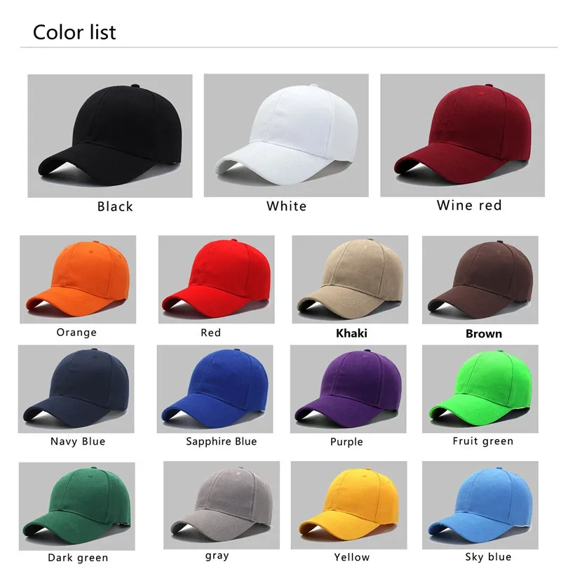 20 Colors Unisex casual sport hats with logo embroidered Men Women leisure sun hat Custom logo trucker hat Custom baseball cap