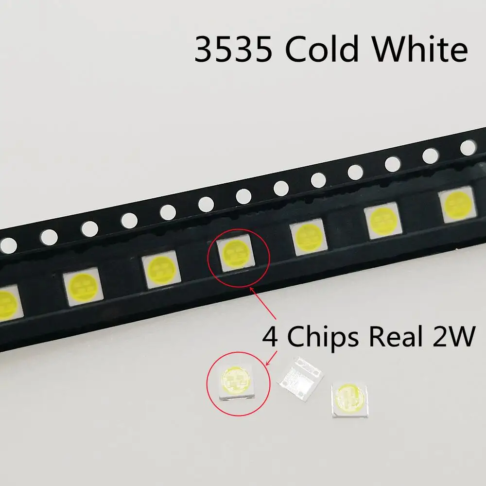 50-1000Pcs SMD LED TV Hintergrundbeleuchtung Televisa Kalten Weiß 1W 3V 2W 6V 100lm 3535 3537 kühlen Weiß LCD Backlit für TV Reparatur – Detail 1