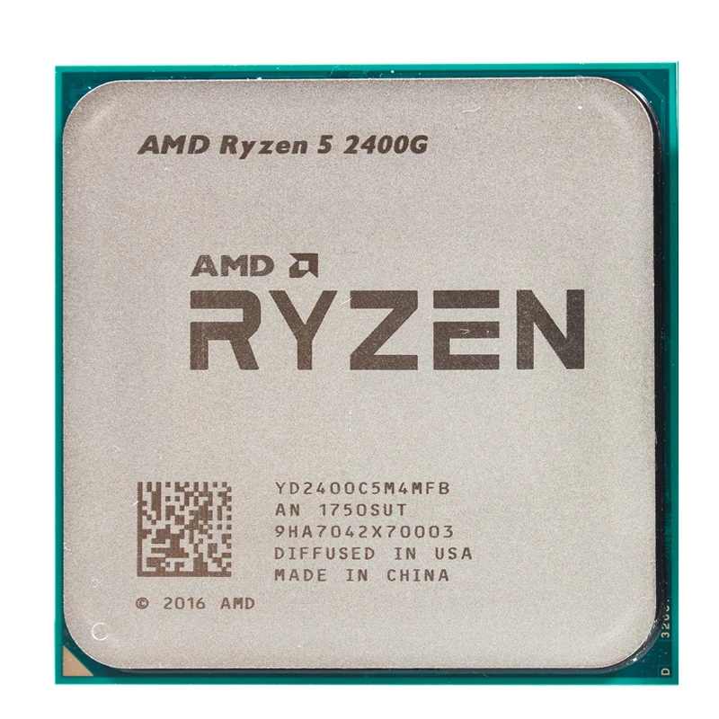 AMD Ryzen 5 2400G R5 2400G 3.6 GHz Quad-Core Eight-Thread 65W CPU Processor YD2400C5M4MFB Socket AM4