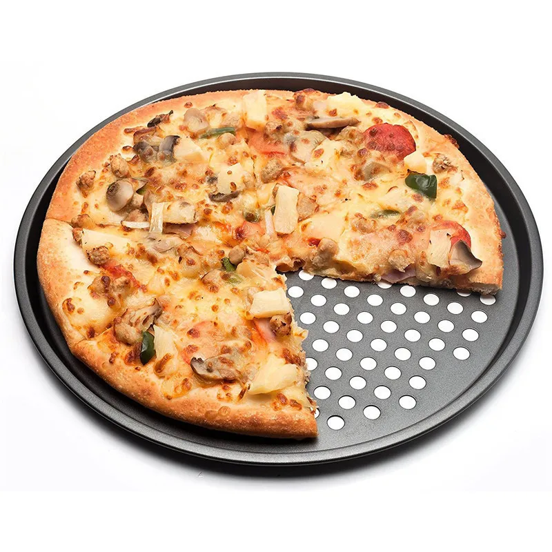 Household Pizza Pans with Holes Breathable Non-Stick Professional Baking Tray for Restaurant Home Tools