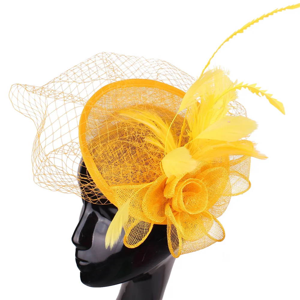 

Charming Wedding Headwear For Women Church Mesh Hair Accessories Wedding Veils Fasciantor Hat Hair Clip Laides Charming Chapeau