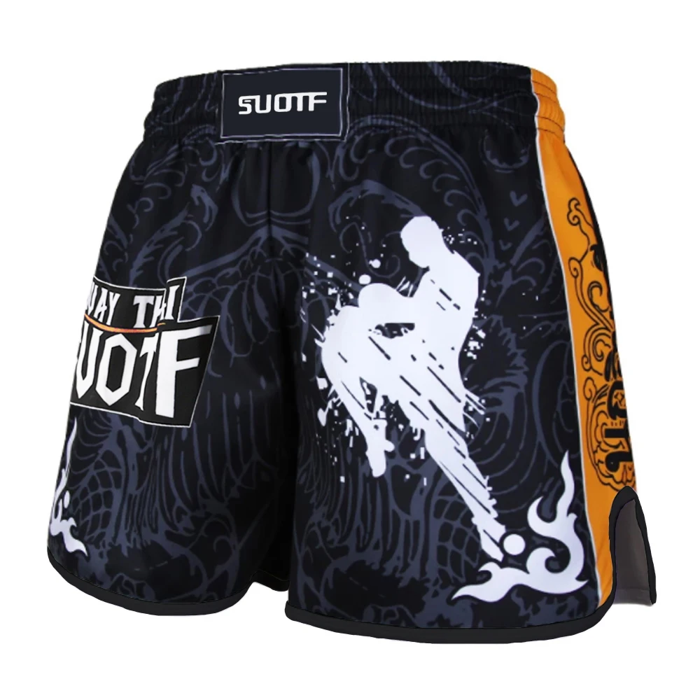 Fighting shorts men\'s and women\'s fitness training printed boxing shorts MMA Muay Thai fighting game Taekwondo boxing suit