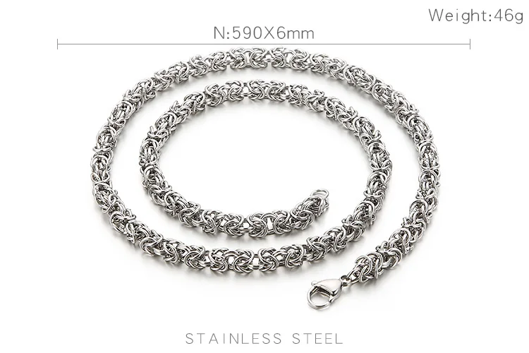 Kalen O-förmigen Kette Link Großhandel Einfache Retro Stil männer Edelstahl Zarte Halskette Schmuck – Detail 1