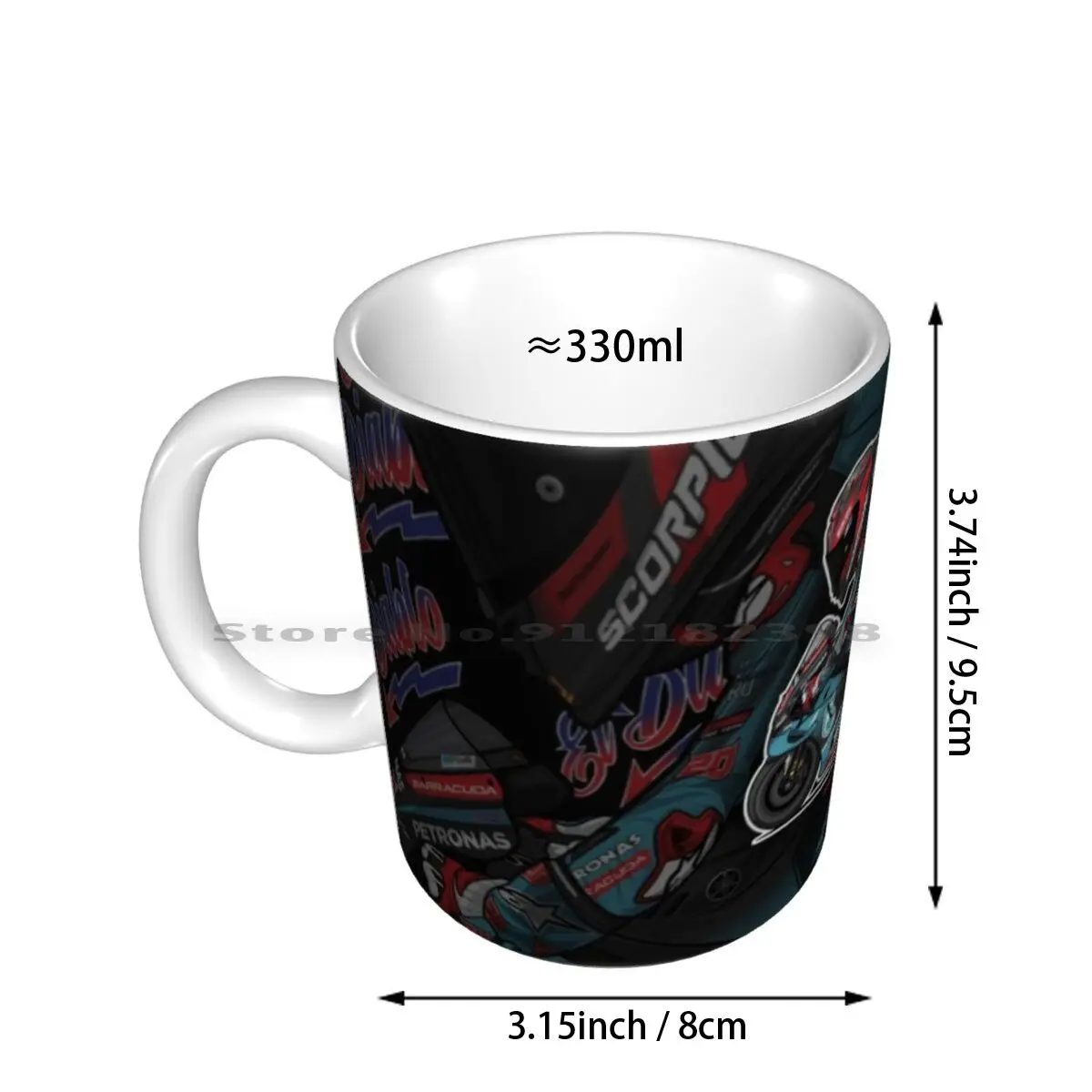 V-4 Ceramic Mugs Coffee Cups Milk Tea Mug Japan Racing El 20 Paris France French Sepang Malaysia Motorbike Motorbikes