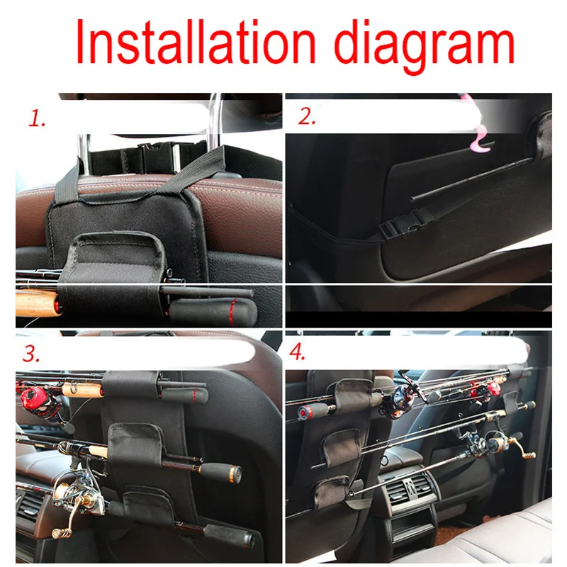 Car Fishing Rod Rack Multifunctional Seat Back Storage Bag Make Your Space More Reasonable 2020 European American Equipment