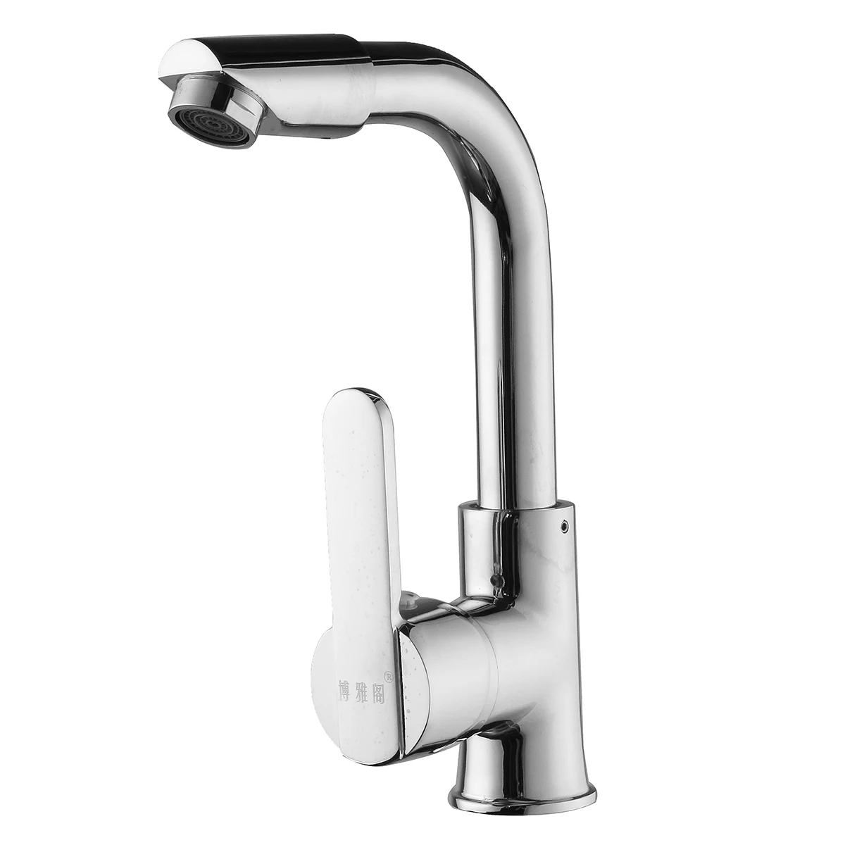 Xueqin 1 PC chrome-plated kitchen faucet single hole swivel handle kitchen and toilet washbasin