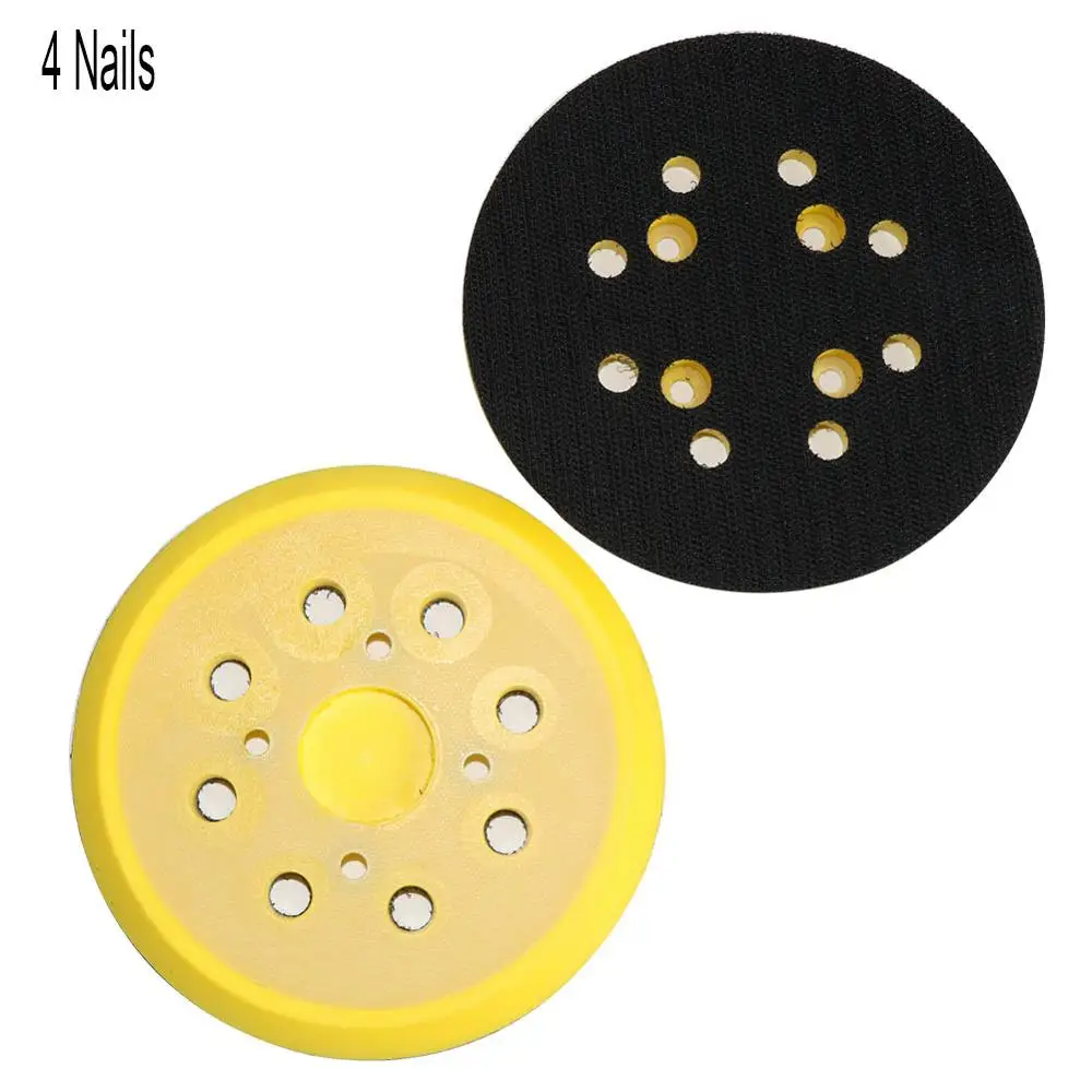 2pc 5 polegada 125mm placa de apoio lixamento 4/3 pregos 8 buraco lixadeira disco almofada apto lixadeira ar ângulo moedor ferramenta elétrica acessório